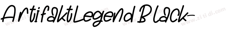 ArtifaktLegend Black字体转换